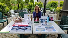 Donna poses for the book signing